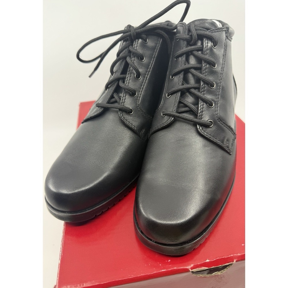 Sporto Women's Black Lucy Ankle Shoelace Tie Boots Heel NIB W2425-02
